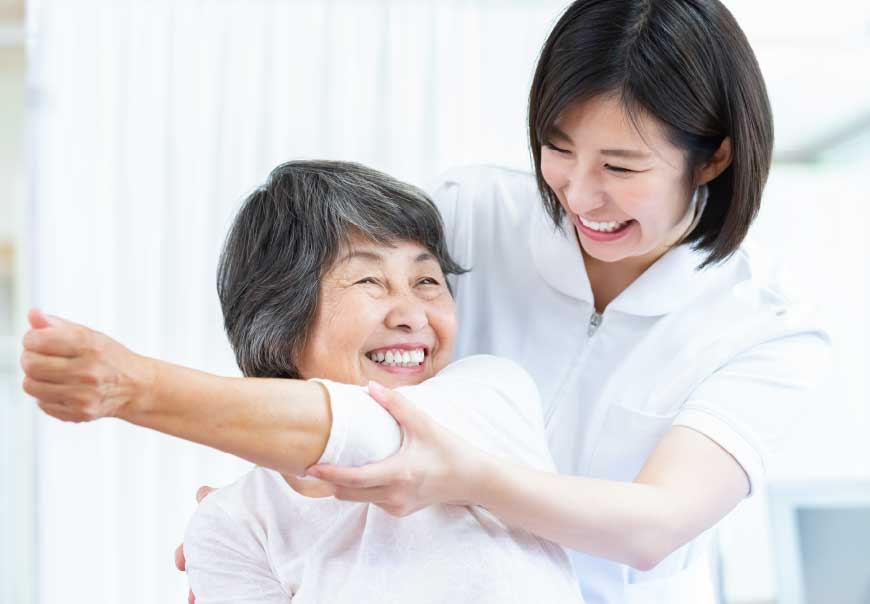 患者様とお医者さんが笑っている写真